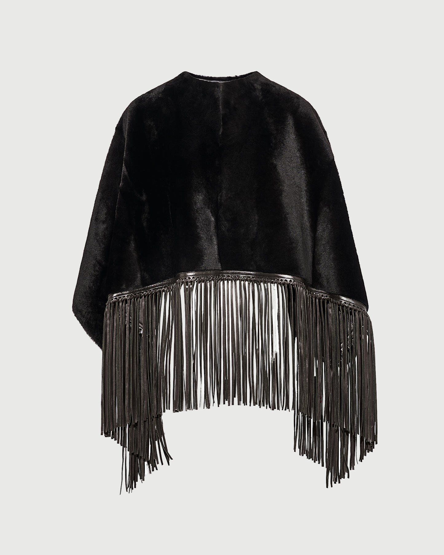Fringed lambskin shearling cape - Yves Salomon - New Fall Winter Collection