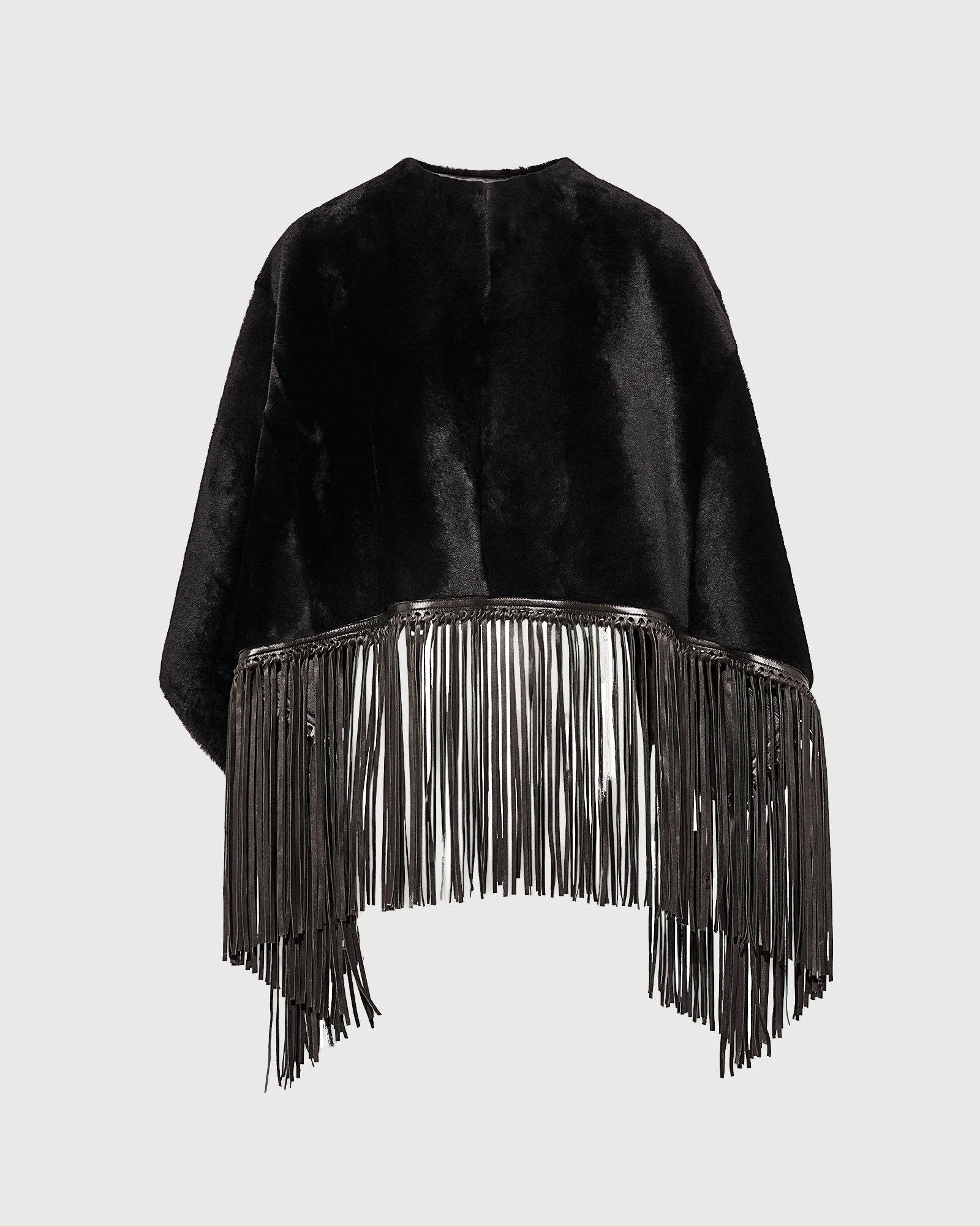 Fringed lambskin shearling cape - Yves Salomon - New Fall Winter Collection