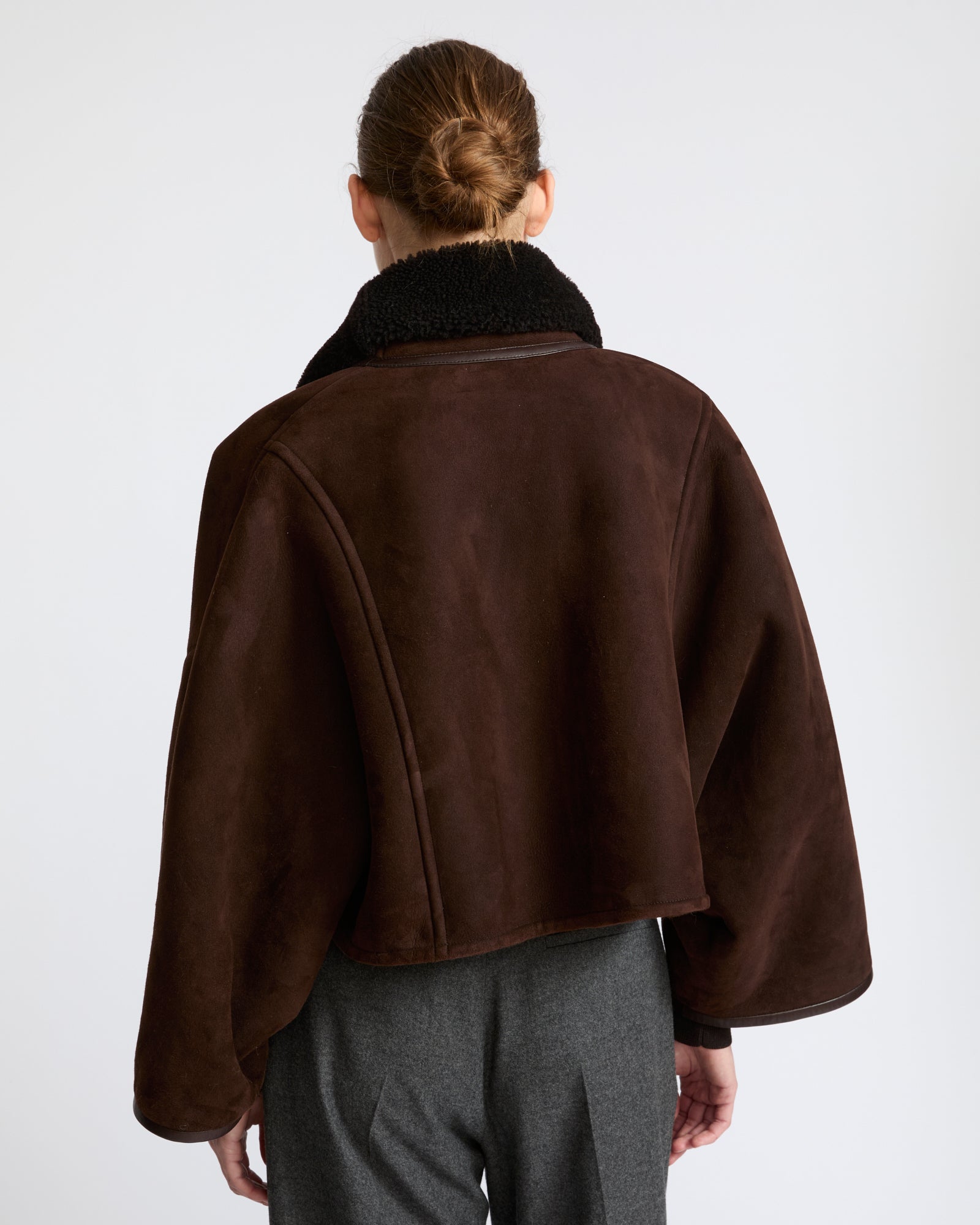 Short lambskin shearling cape - Yves Salomon - New Fall Winter Collection