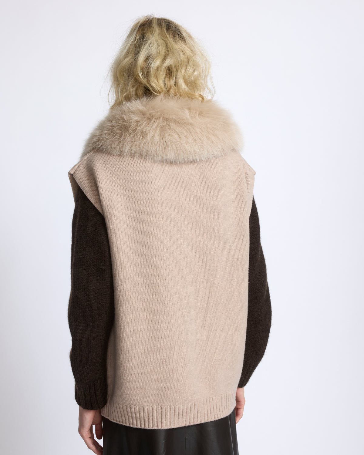 Merino knit and fox fur jacket - Yves Salomon - New Fall/Winter Collection