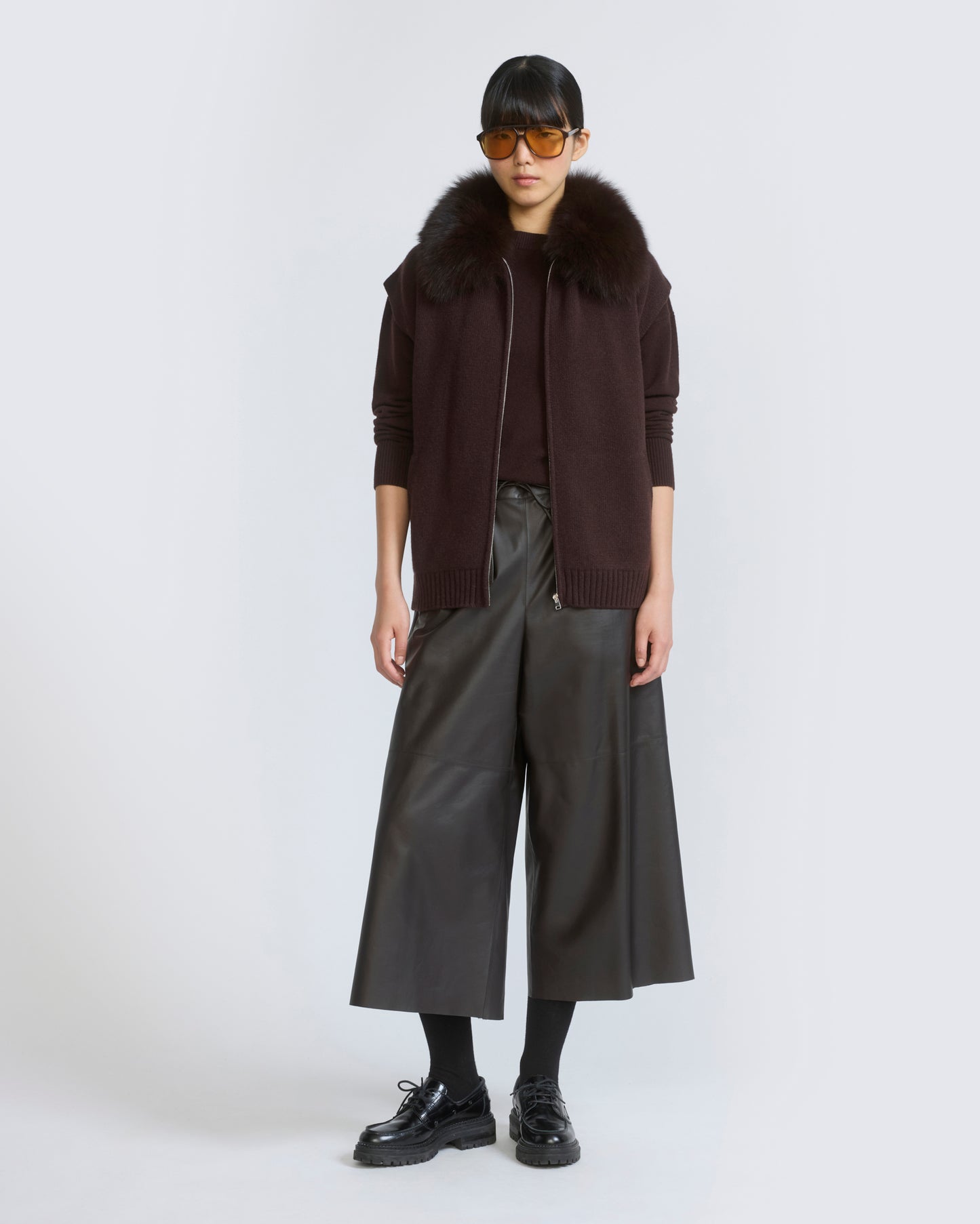 Merino knit and fox fur jacket - Yves Salomon - New Fall/Winter Collection