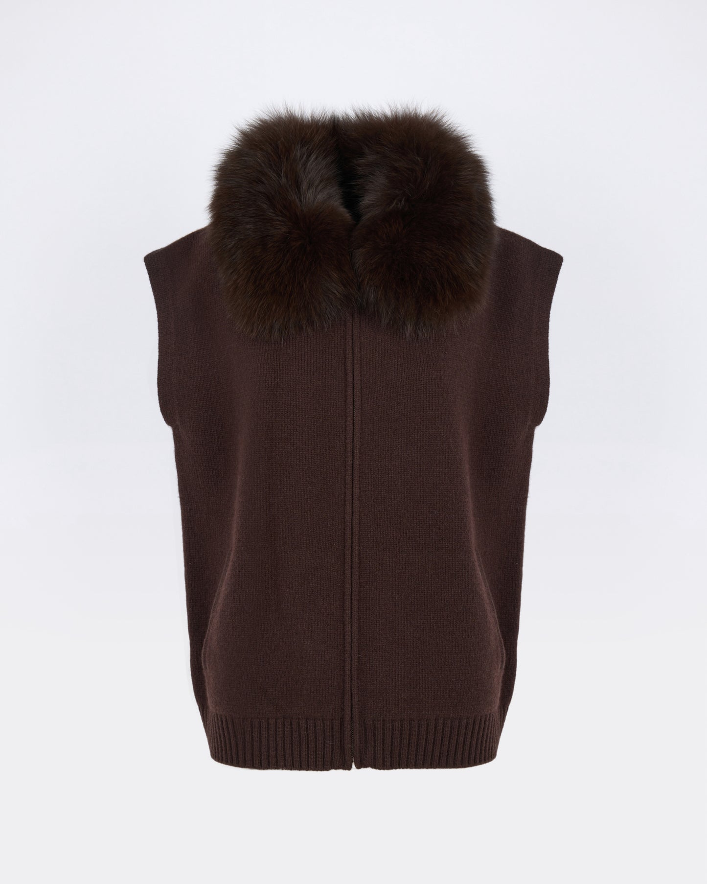 Merino knit and fox fur jacket - Yves Salomon - New Fall/Winter Collection