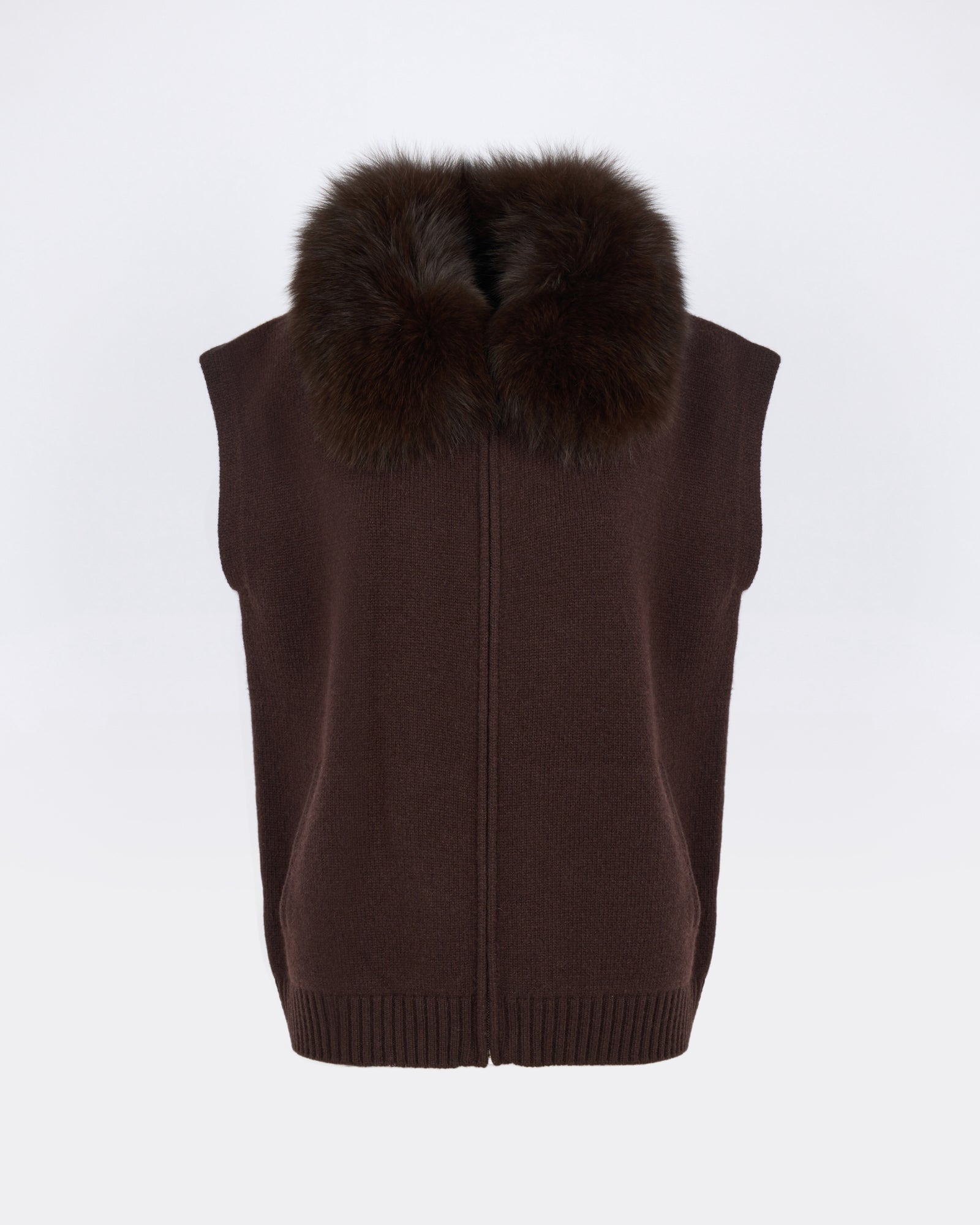 Merino knit and fox fur jacket - Yves Salomon - New Fall/Winter Collection