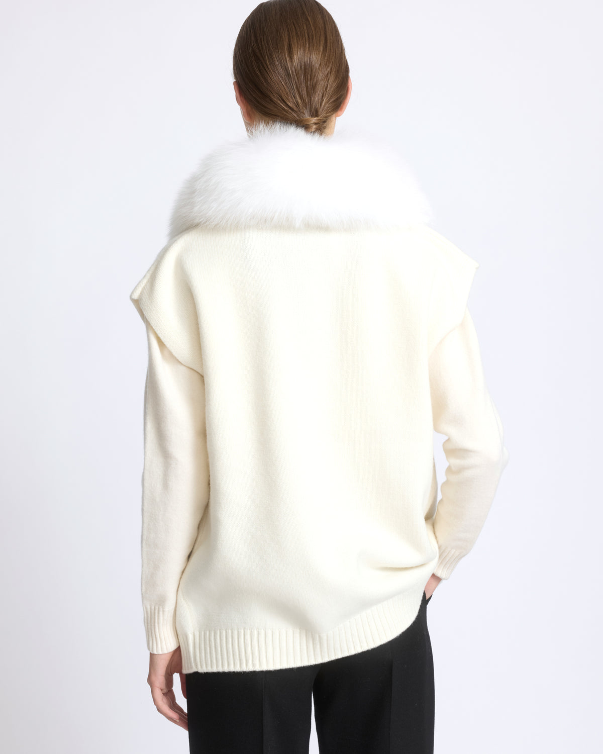 Merino knit and fox fur jacket - Yves Salomon - New Fall/Winter Collection