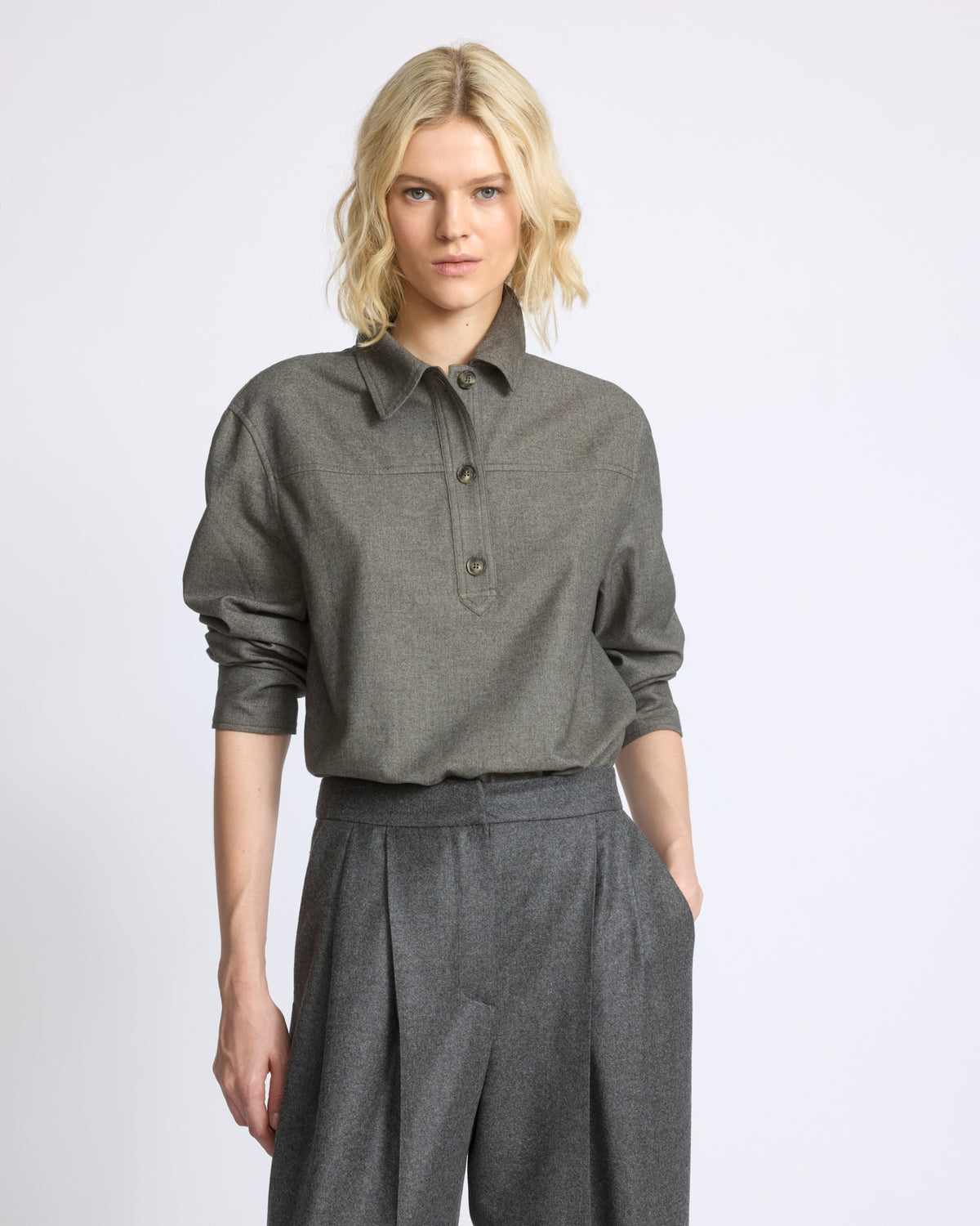 Cashmere wool and cotton blouse - Yves Salomon - New Fall/Winter Collection