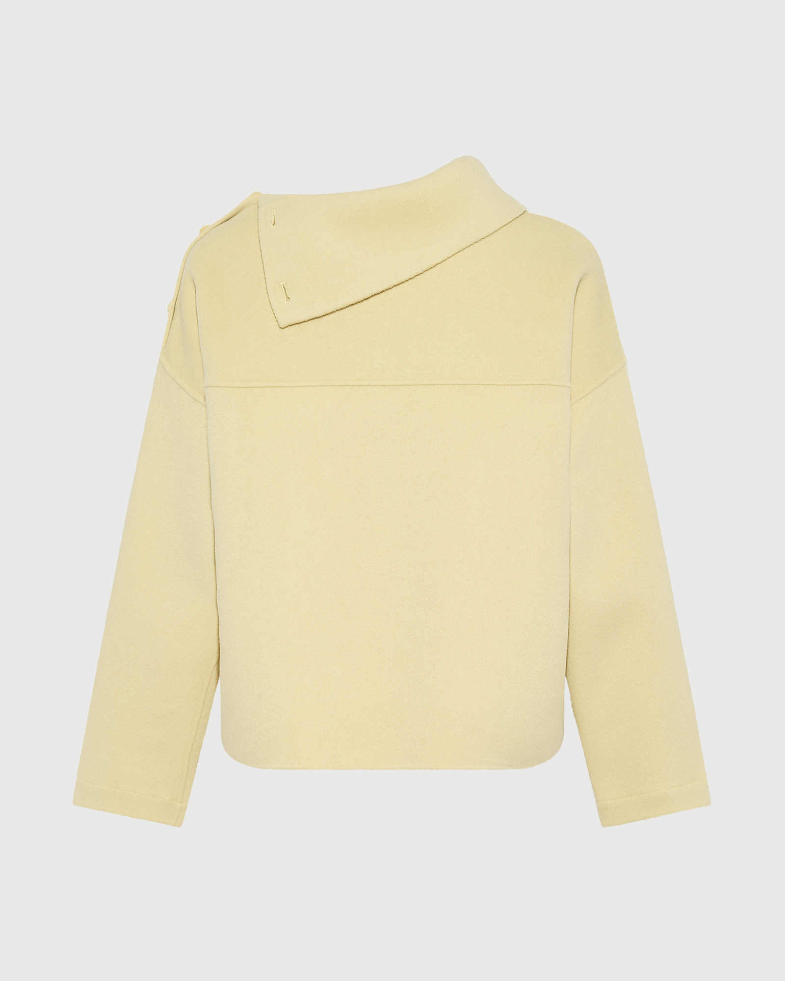 Double-sided wool funnel neck blouse - Yves Salomon - New Fall Winter Collection