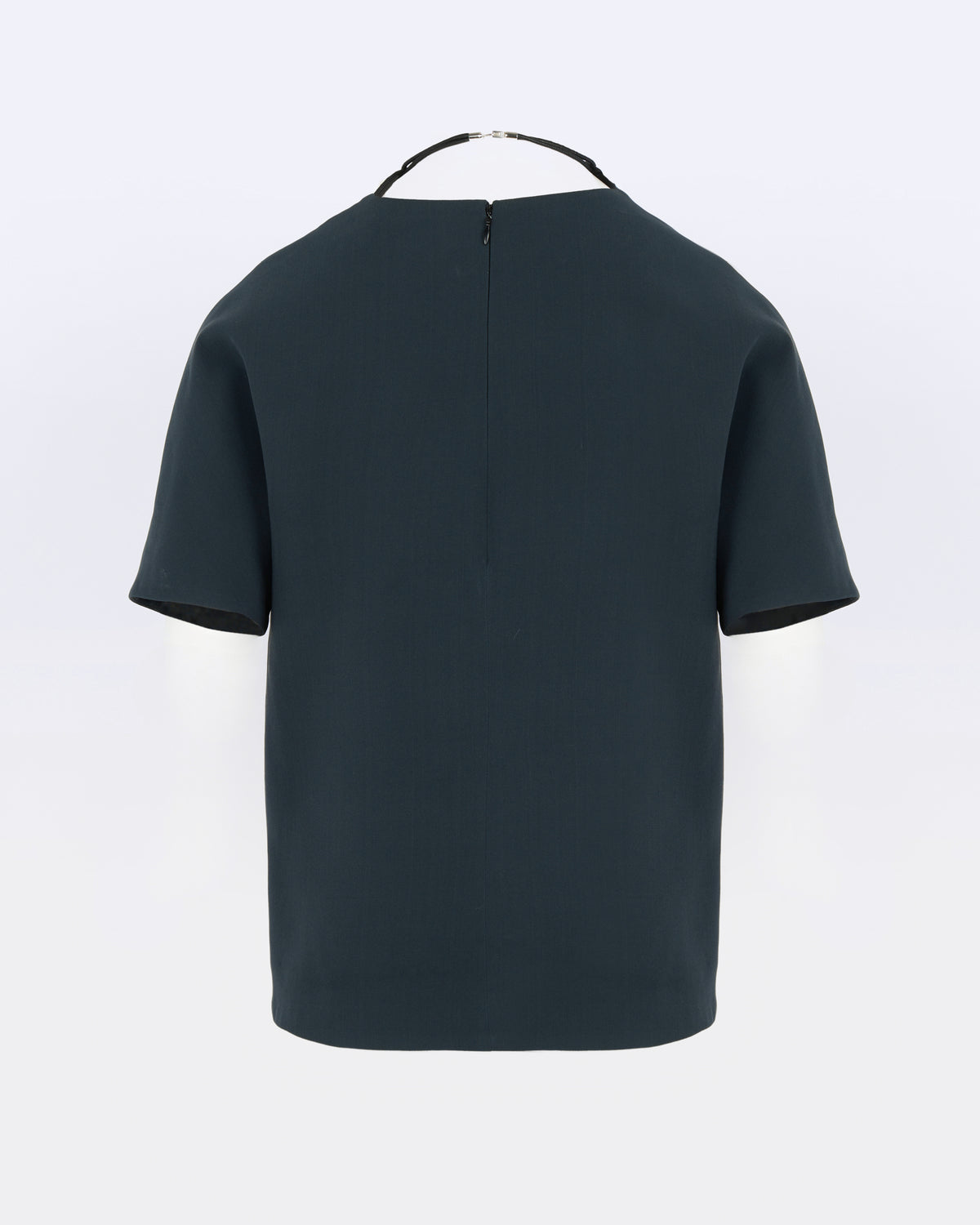 Silk crepe top with necklace