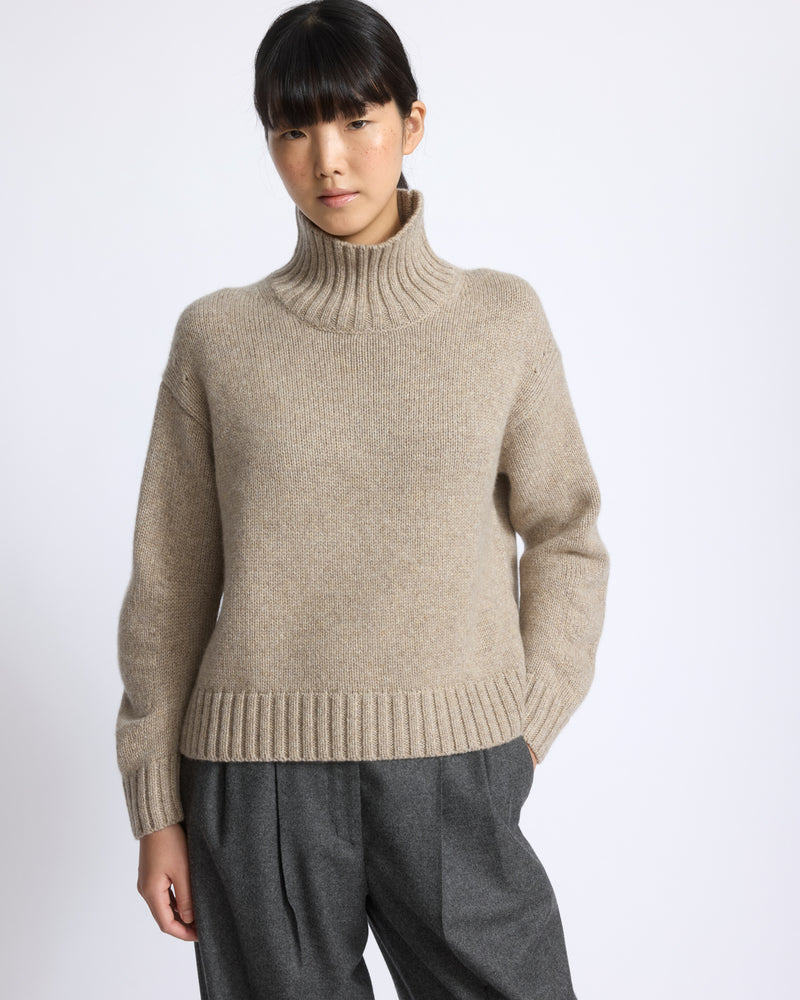 100% cashmere knit funnel neck sweater - Yves Salomon - New Fall/Winter Collection