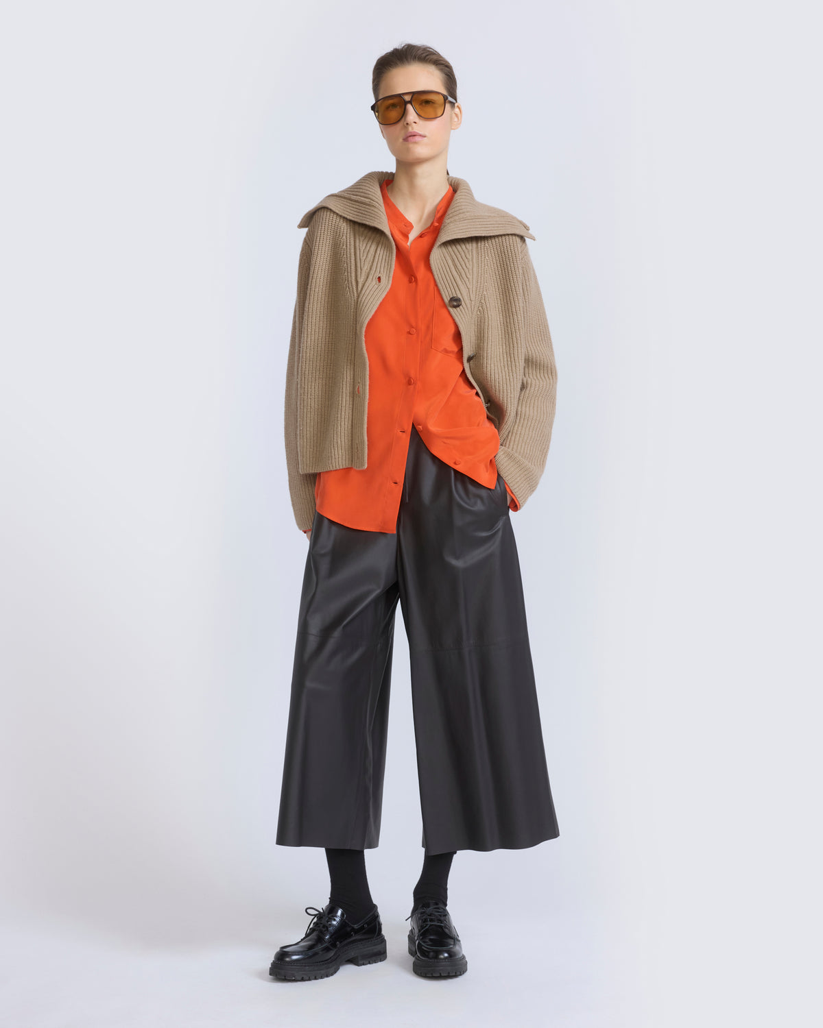 Sailor collar knit cardigan - Yves Salomon - New Fall/Winter Collection