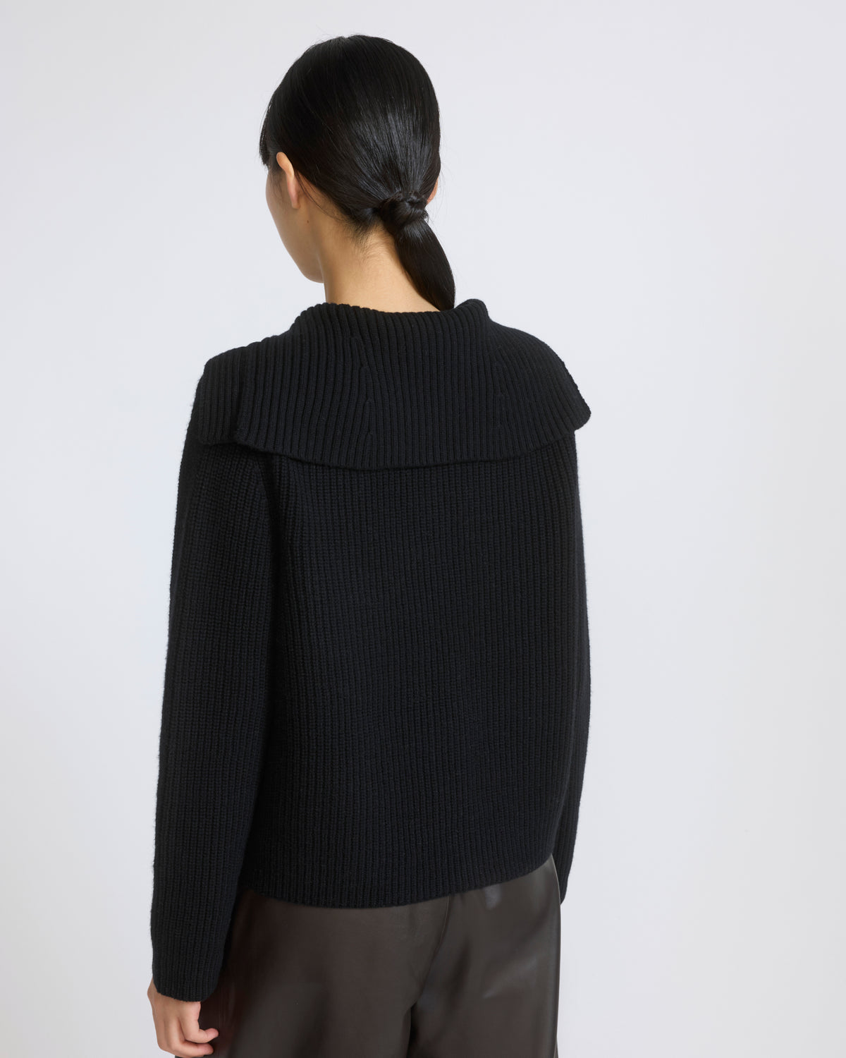 Sailor collar knit cardigan - Yves Salomon - New Fall/Winter Collection