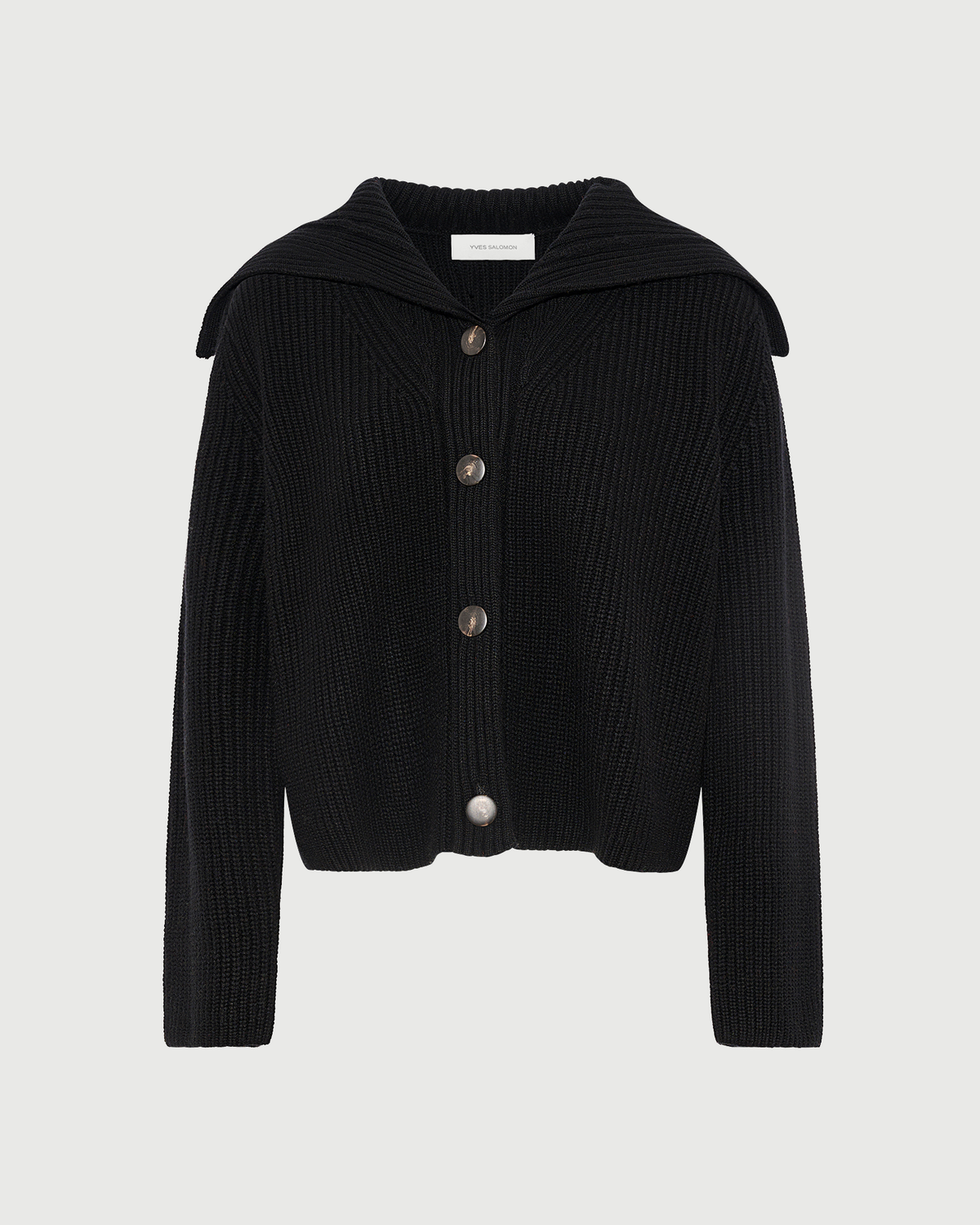 Sailor collar knit cardigan - Yves Salomon - New Fall Winter Collection