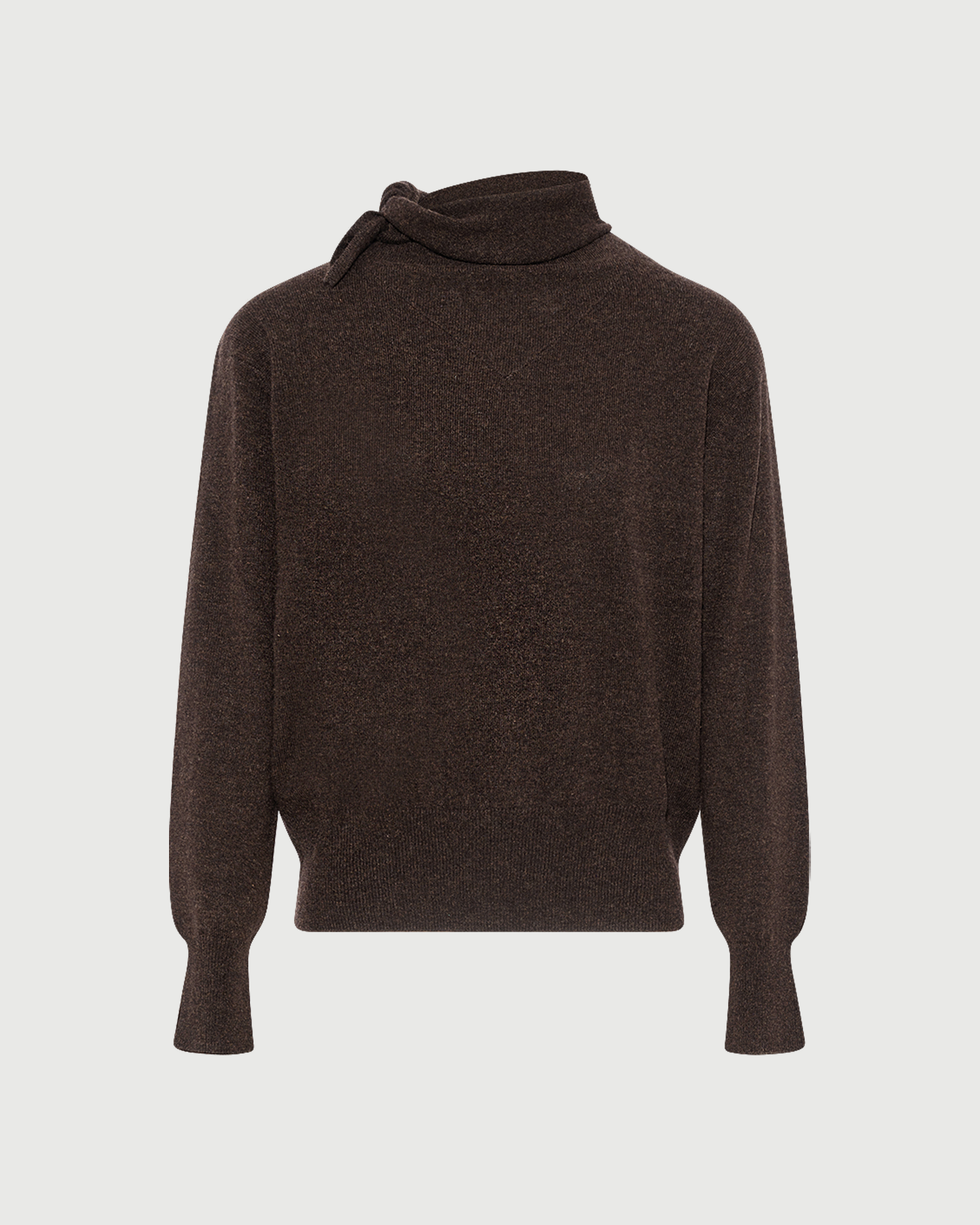 Fine 100% cashmere knit sweater with scarf collar - Yves Salomon - New Fall Winter Collection