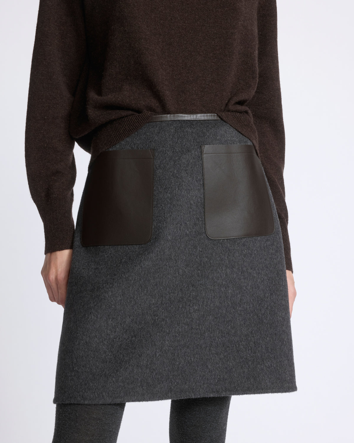 Double-sided wool and cashmere skirt - Yves Salomon - New Fall/Winter Collection