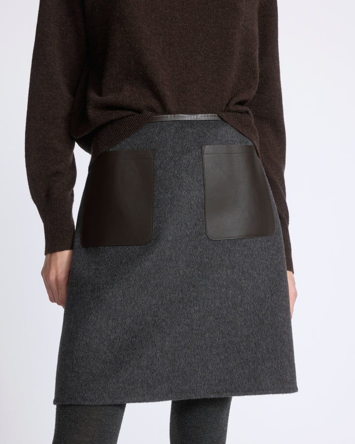 Double-sided wool and cashmere skirt - Yves Salomon - New Fall/Winter Collection