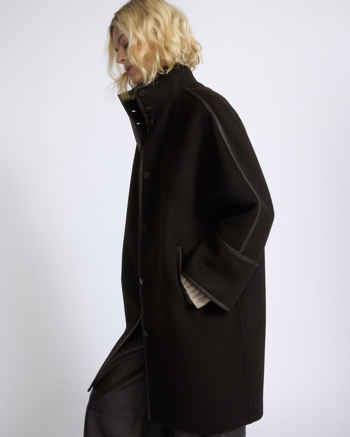 Oversized double-sided wool cashmere coat - Yves Salomon - New Fall/Winter Collection