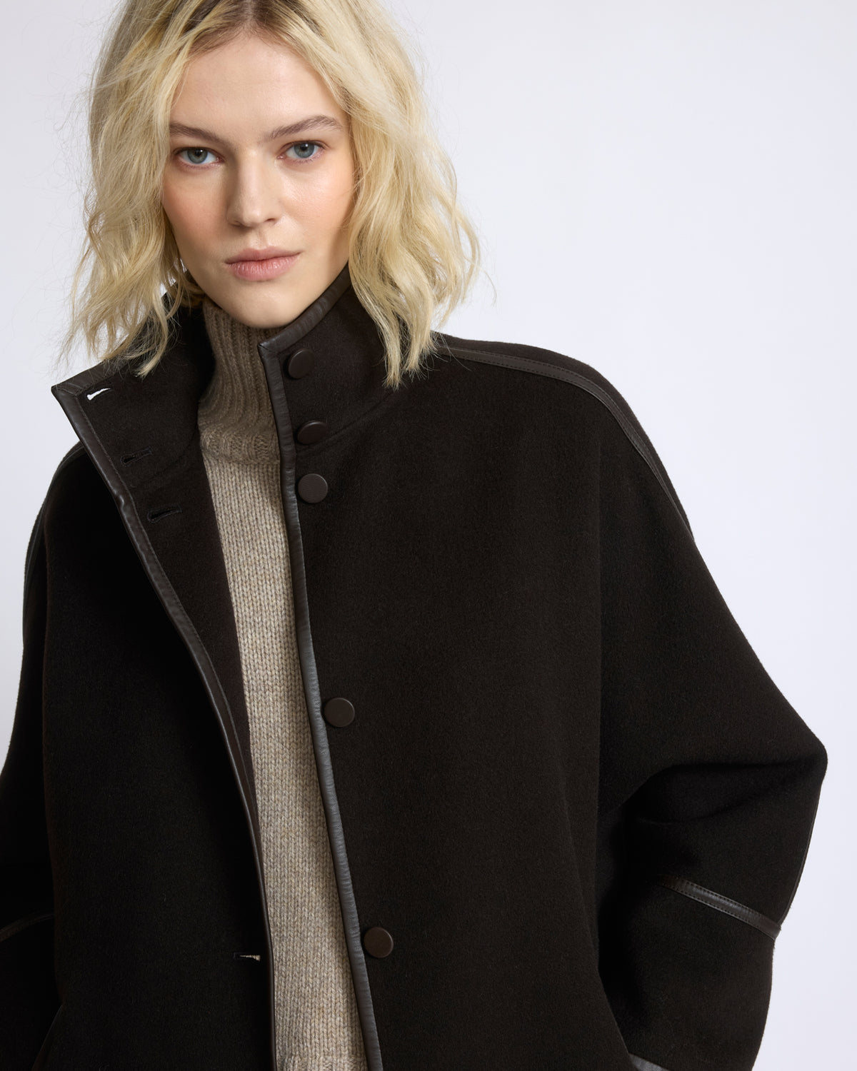 Oversized double-sided wool cashmere coat - Yves Salomon - New Fall/Winter Collection