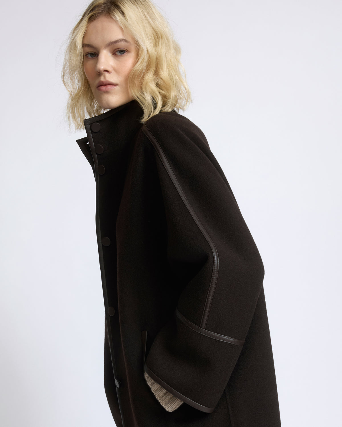 Oversized double-sided wool cashmere coat - Yves Salomon - New Fall/Winter Collection
