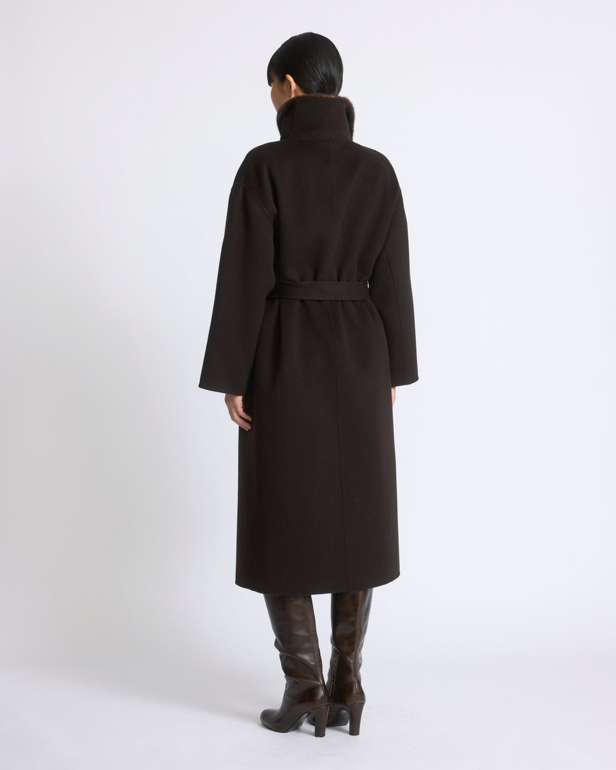 Double-sided wool and cashmere coat with mink fur - Yves Salomon - New Fall/Winter Collection