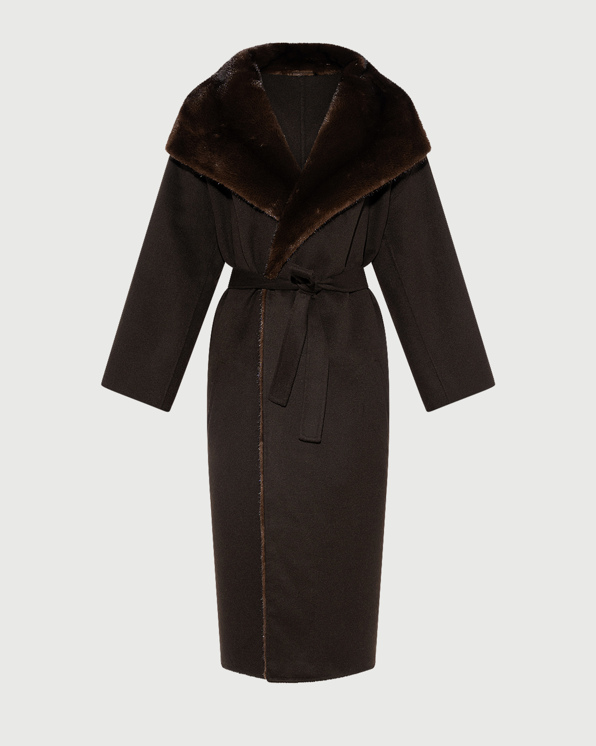 Double-sided wool and cashmere coat with mink fur - Yves Salomon - New Fall Winter Collection