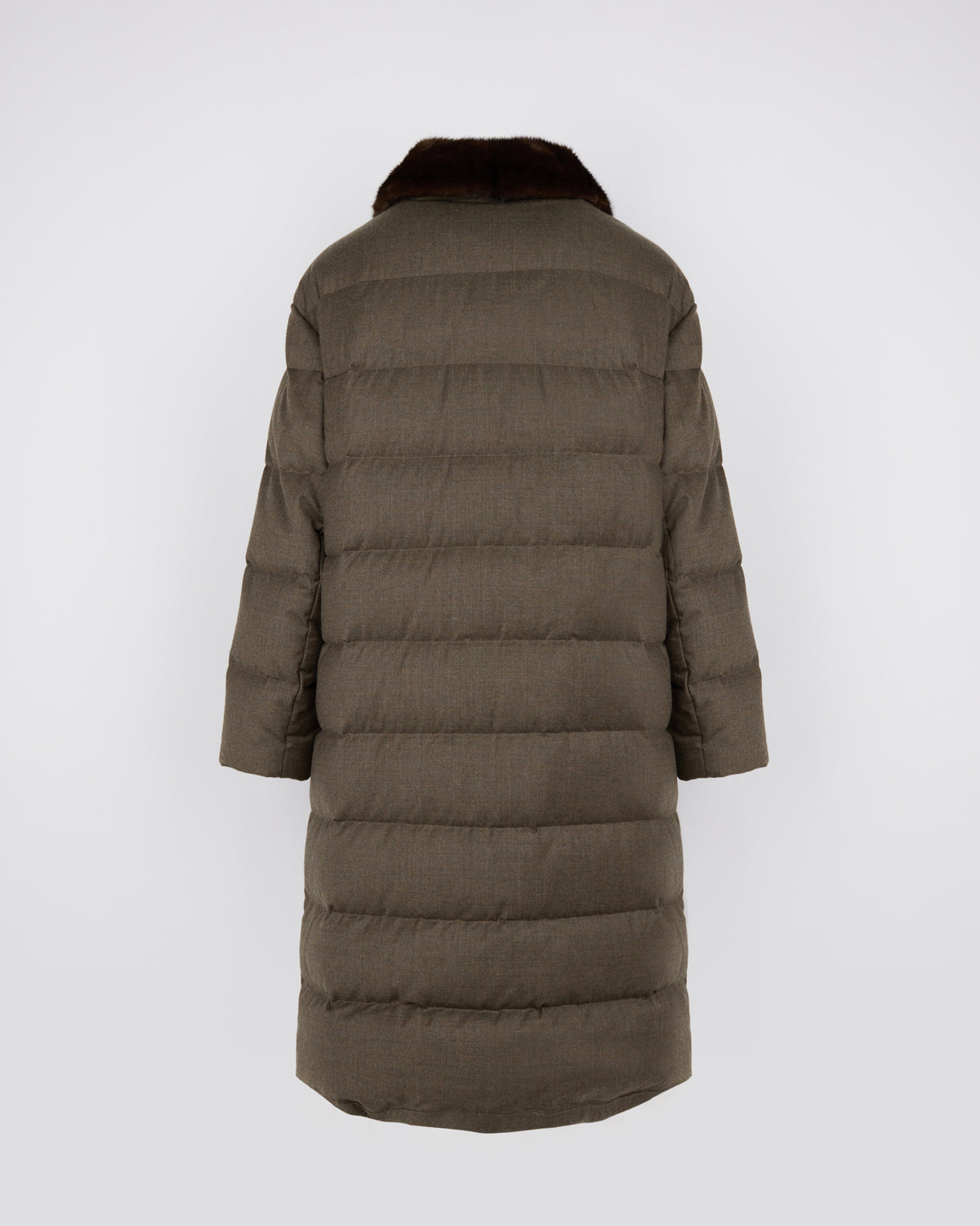 Long down jacket with detachable mink fur collar - Yves Salomon - New Fall/Winter Collection