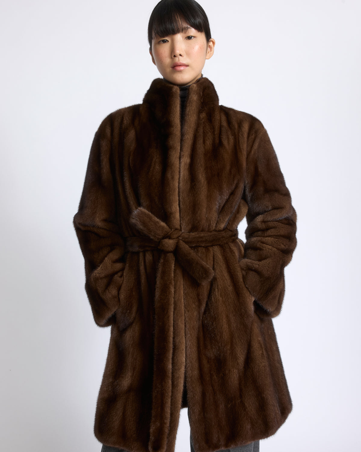 Long-haired straightened mink fur coat - Yves Salomon - New Fall/Winter Collection