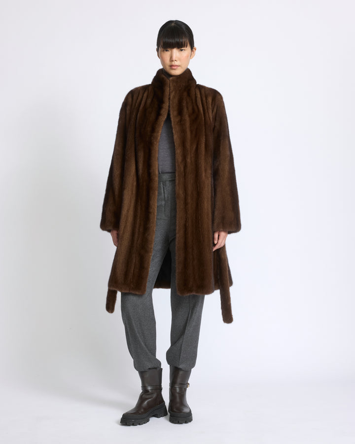 Long-haired straightened mink fur coat - Yves Salomon - New Fall/Winter Collection