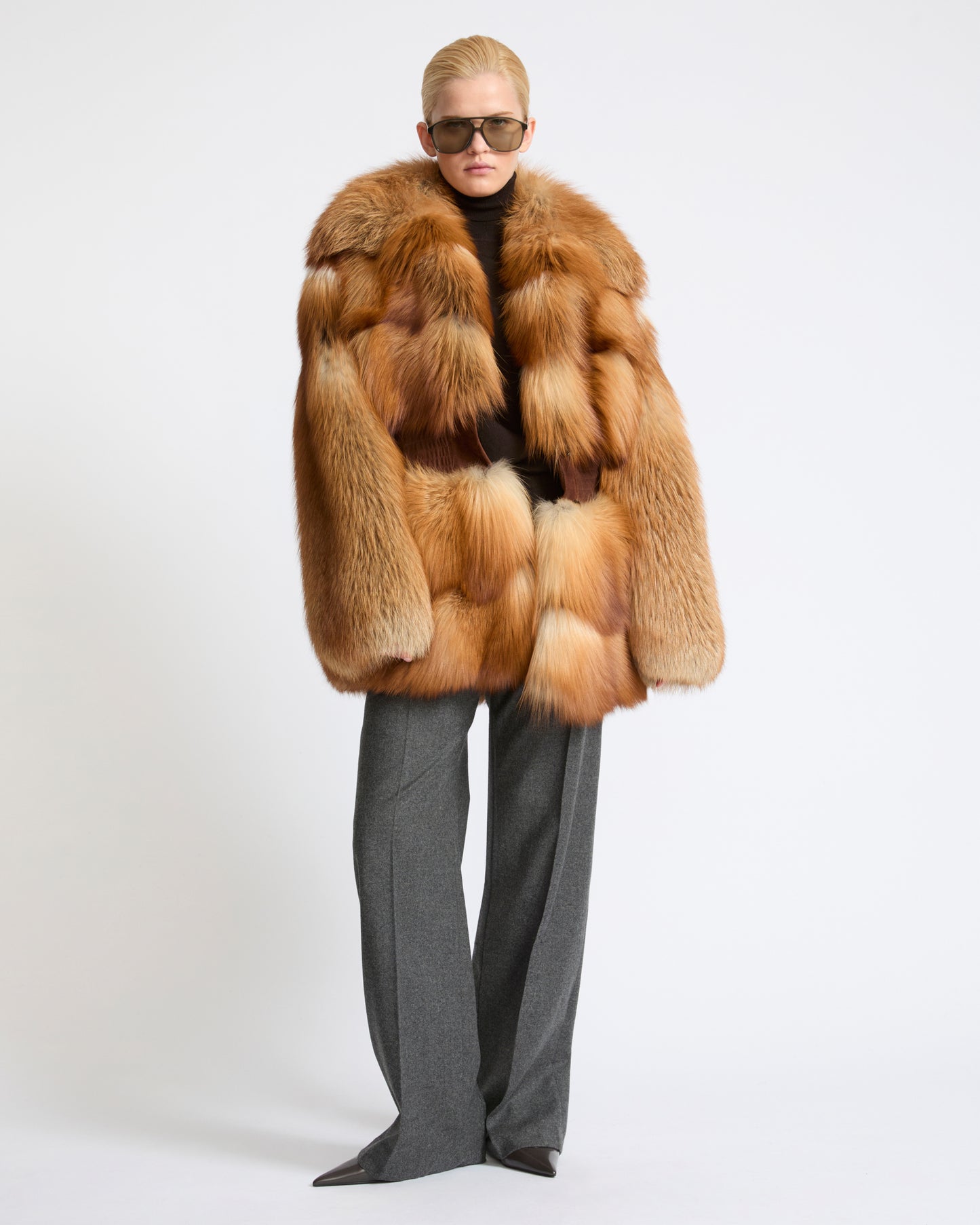 Belted fox fur coat - Yves Salomon - New Fall Winter Collection