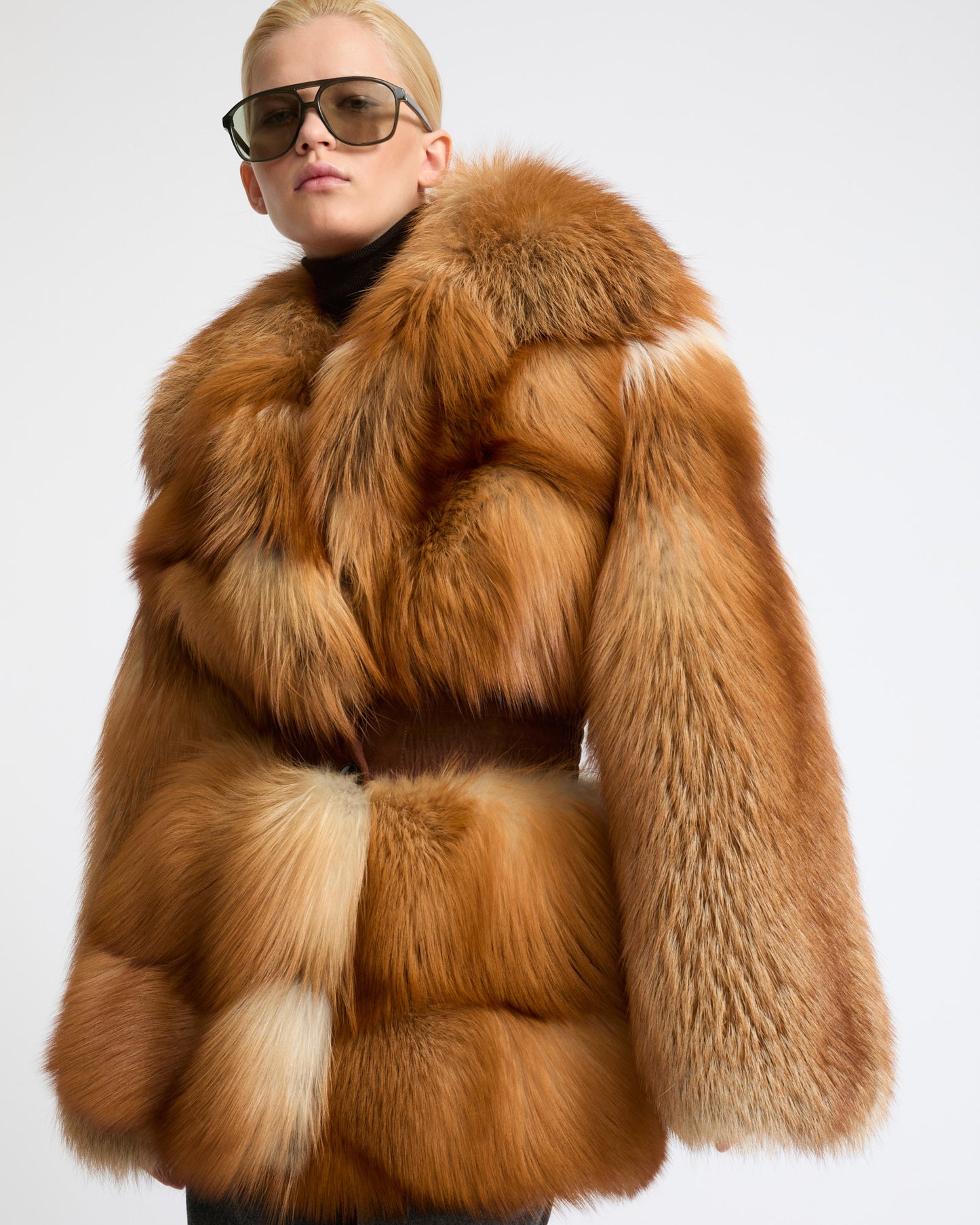 Belted fox fur coat - Yves Salomon - New Fall Winter Collection