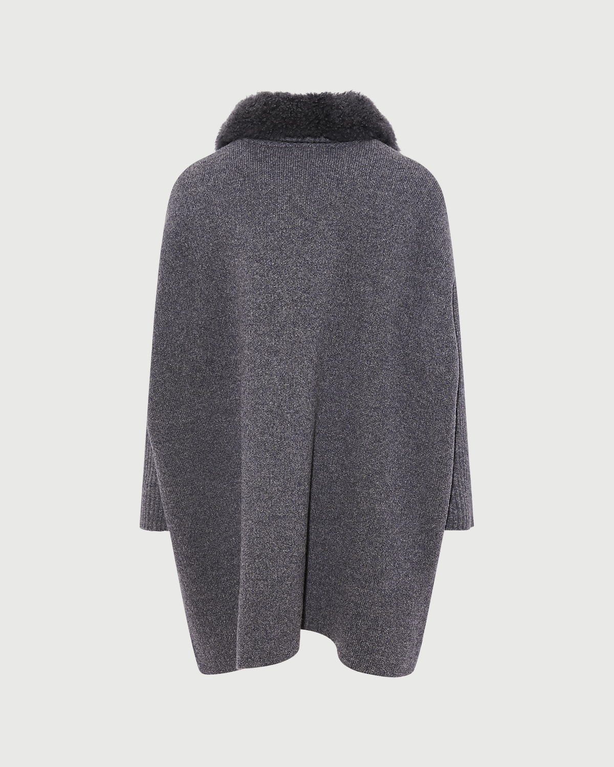 Merino knit coat with cashmere lambskin collar - Yves Salomon - New Fall Winter Collection