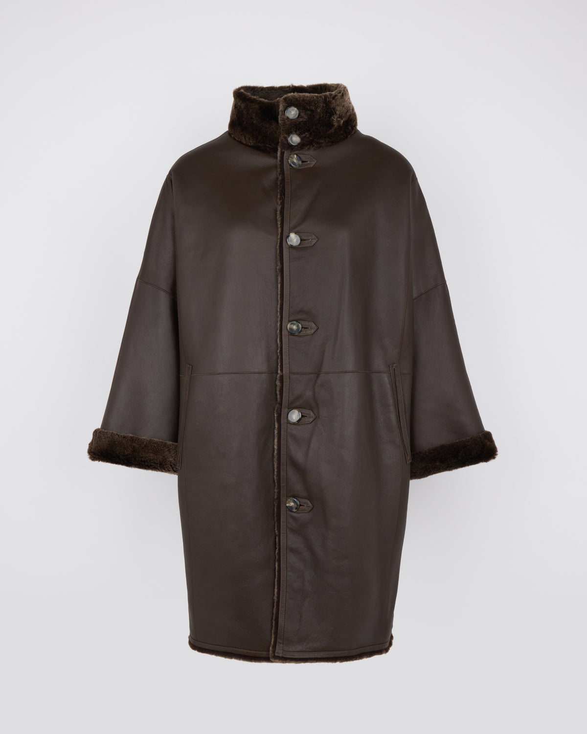 Oversized lambskin shearling coat - Yves Salomon - New Fall/Winter Collection
