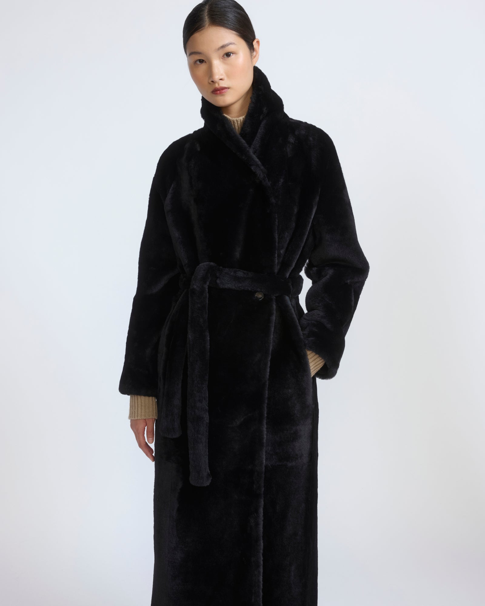 Long lambskin shearling coat - Yves Salomon - New Fall/Winter Collection