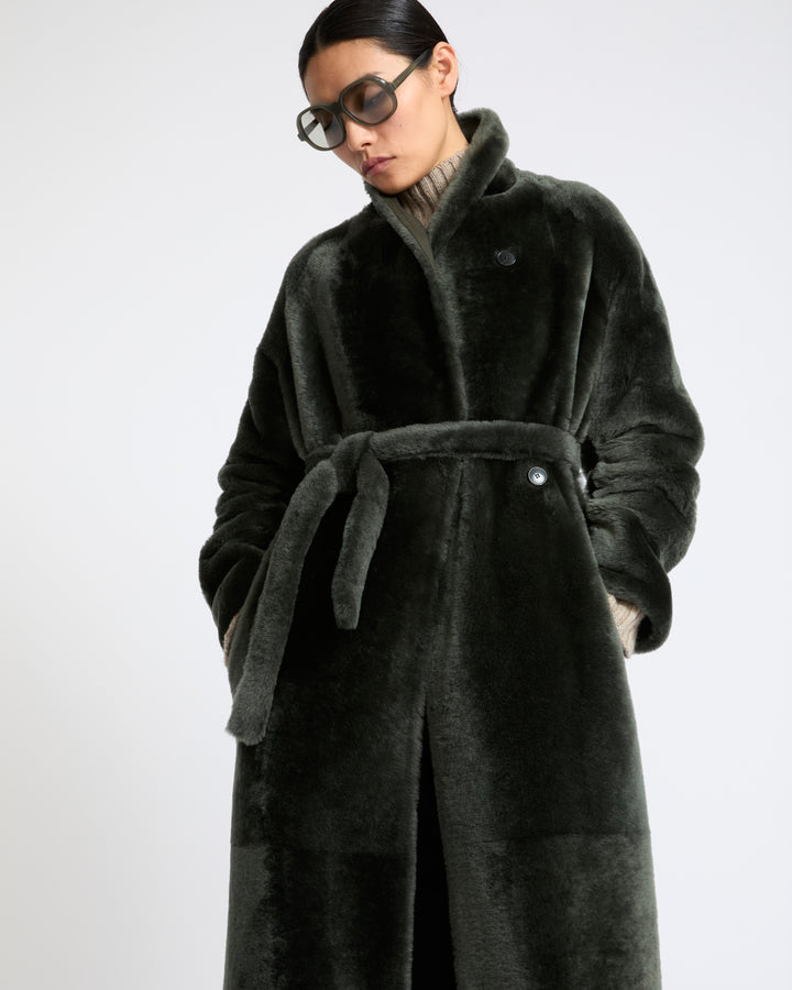 Long lambskin shearling coat - Yves Salomon - New Fall Winter Collection