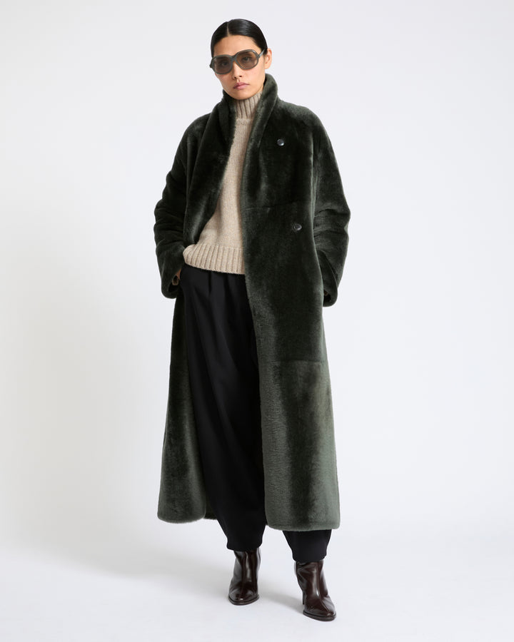 Long lambskin shearling coat - Yves Salomon - New Fall Winter Collection