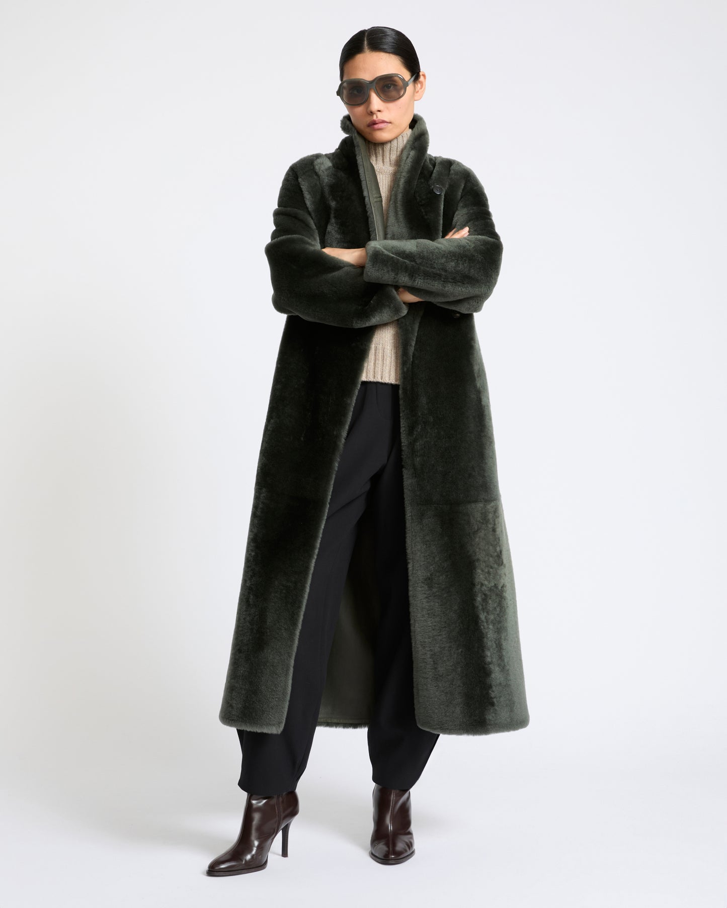 Long lambskin shearling coat - Yves Salomon - New Fall Winter Collection