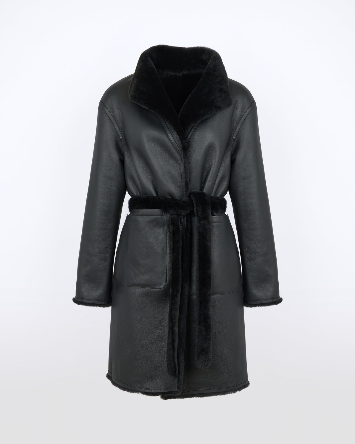 Reversible combed lambskin shearling coat - Yves Salomon - New Fall/Winter Collection