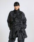 Curly lambskin coat