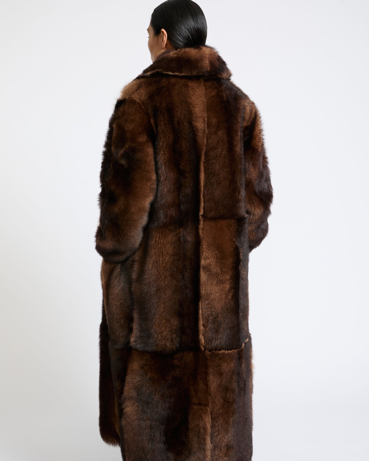 Long fur-effect lambskin shearling coat - Yves Salomon - New Fall Winter Collection