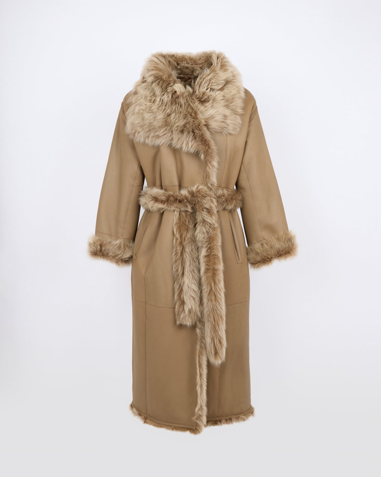 Long reversible lambskin shearling coat - Yves Salomon - New Fall/Winter Collection