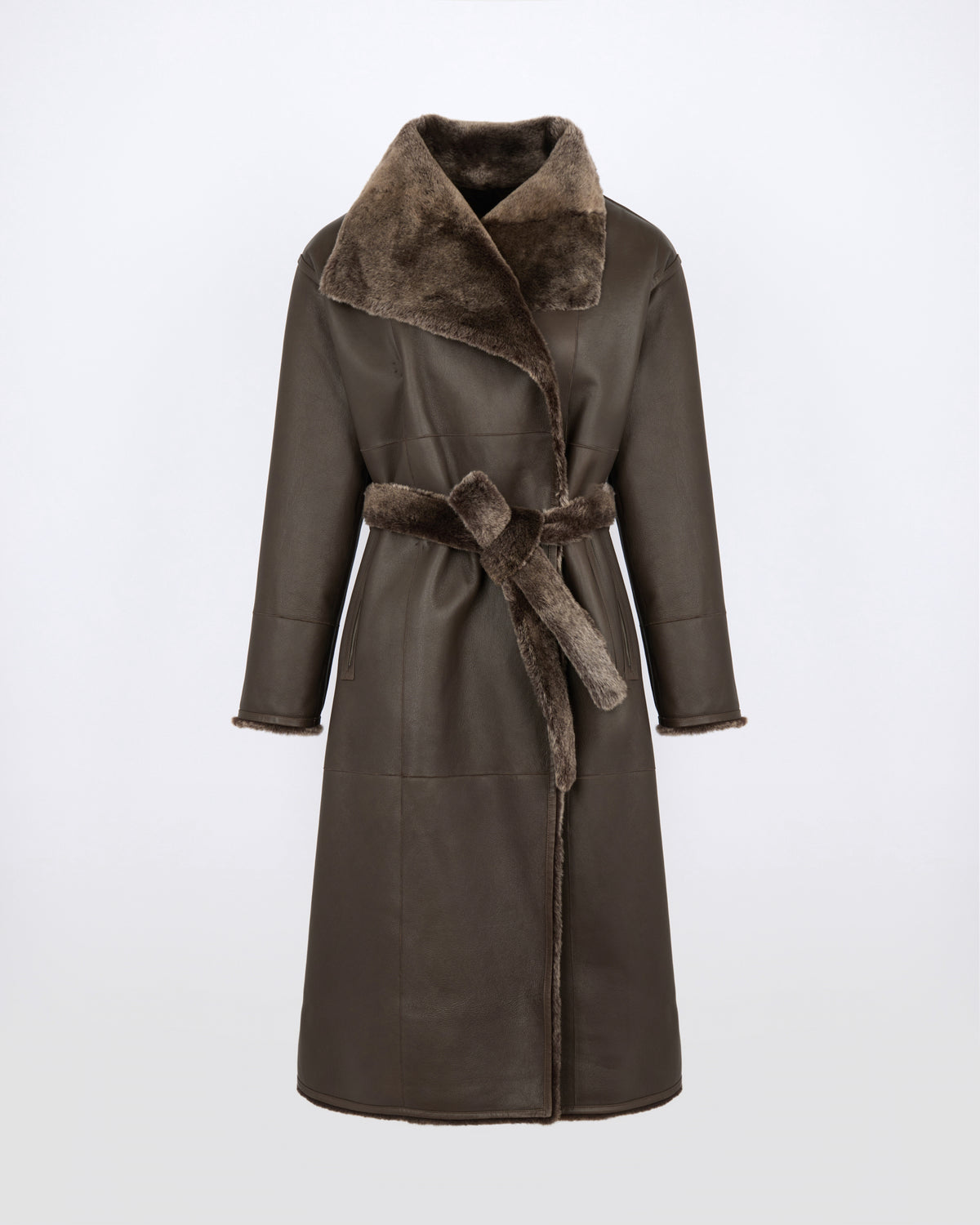 Long reversible Lacon lambskin shearling coat - Yves Salomon - New Fall/Winter Collection