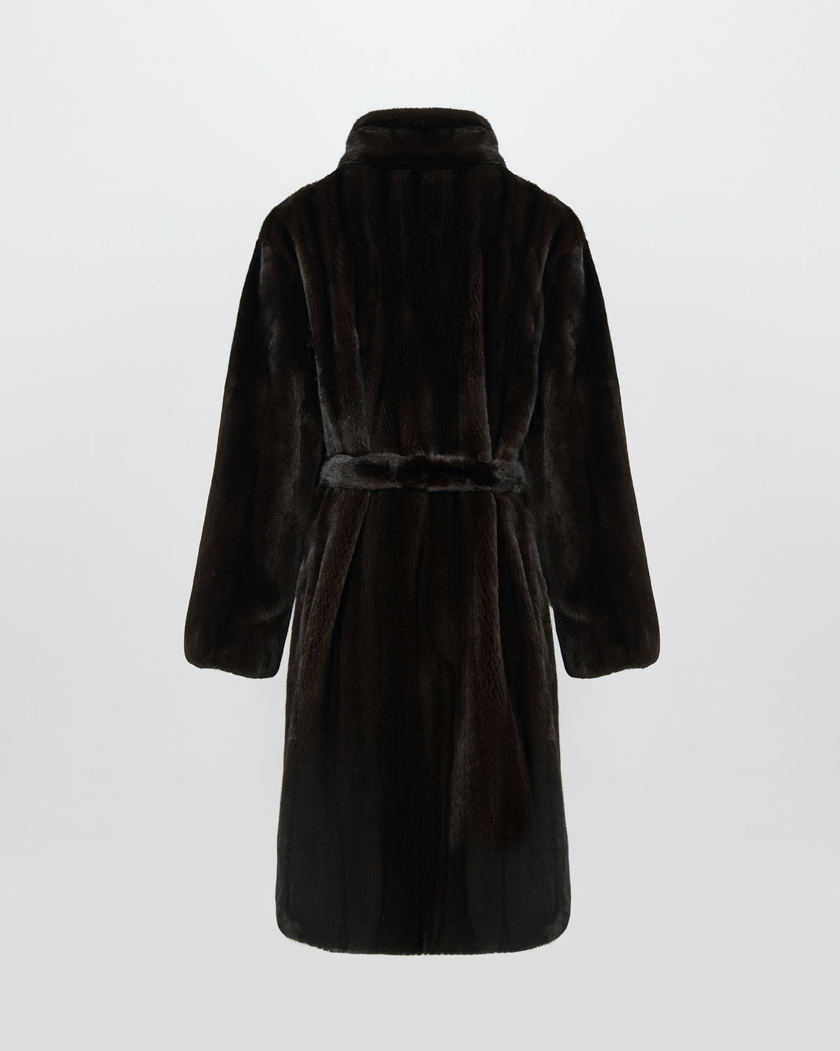 Long-haired mink fur coat with high straight collar - Yves Salomon - New Fall/Winter Collection