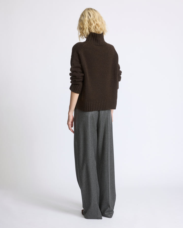Loro Piana wool and cashmere pleated wide trousers - Yves Salomon - New Fall/Winter Collection
