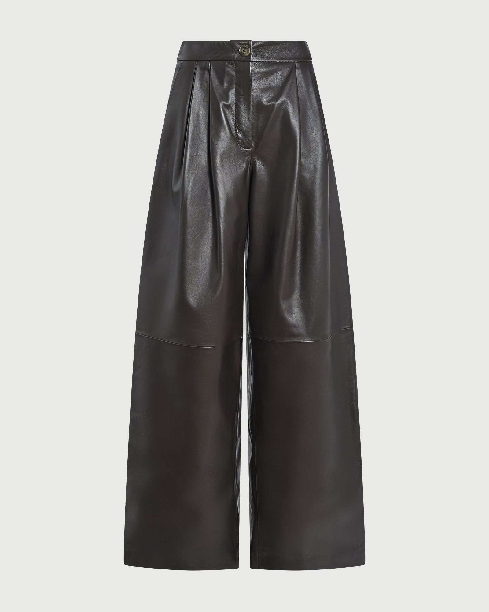Wide lambskin leather pants - Yves Salomon - New Fall Winter Collection