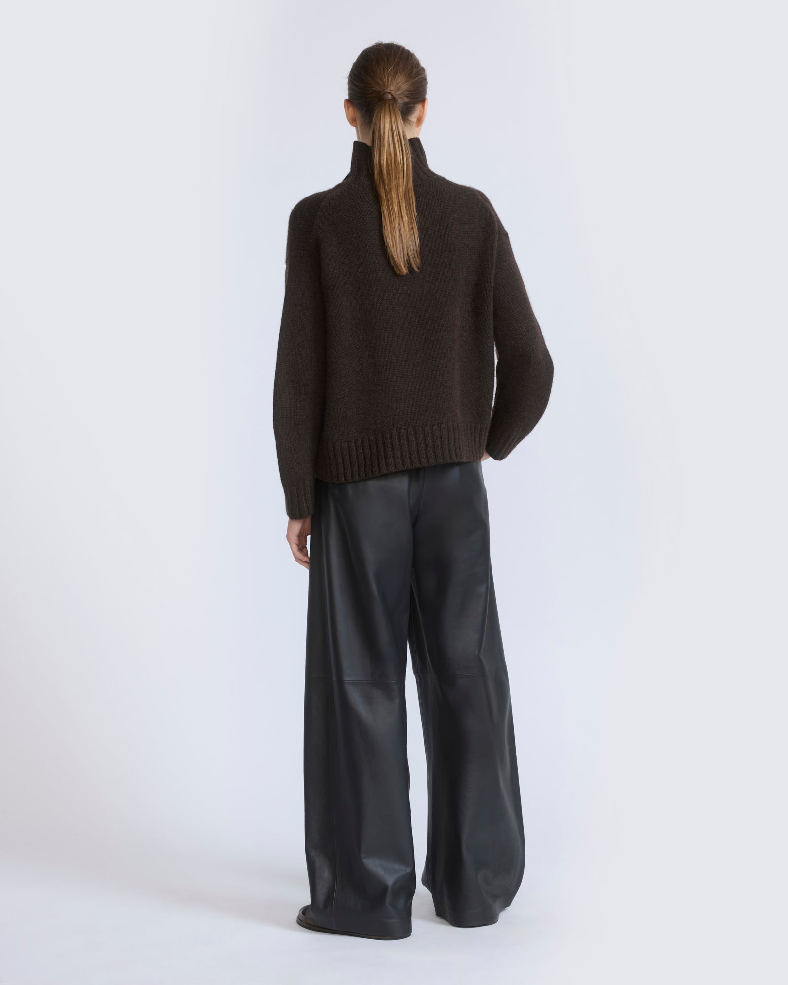 Wide lambskin leather pants - Yves Salomon - New Fall/Winter Collection