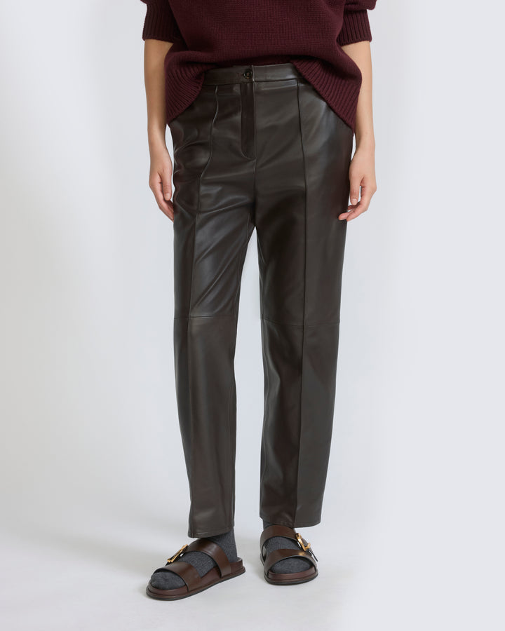 Tailored lambskin leather trousers - Yves Salomon - New Fall/Winter Collection