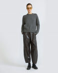Lambskin leather balloon pants