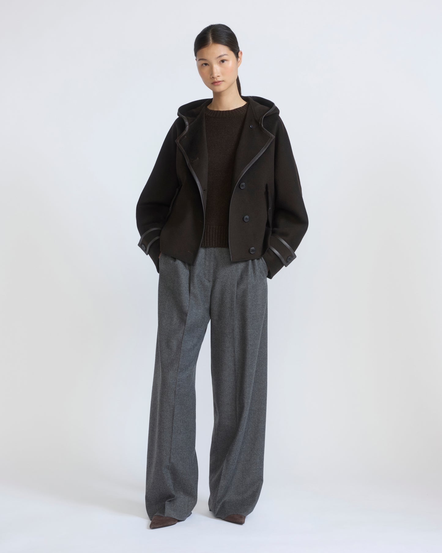 Double-sided cashmere wool hooded jacket - Yves Salomon - New Fall/Winter Collection
