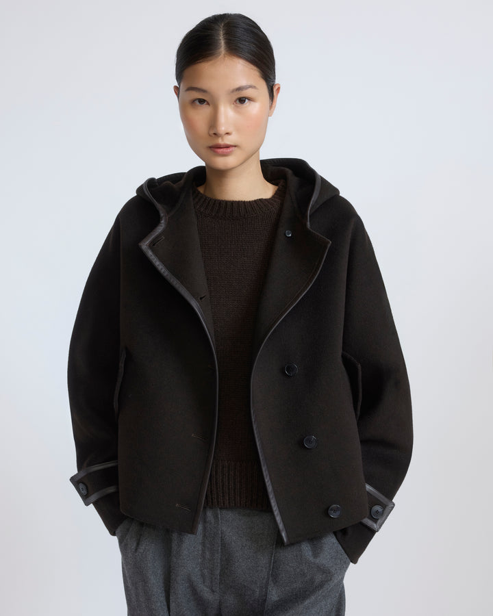 Double-sided cashmere wool hooded jacket - Yves Salomon - New Fall/Winter Collection