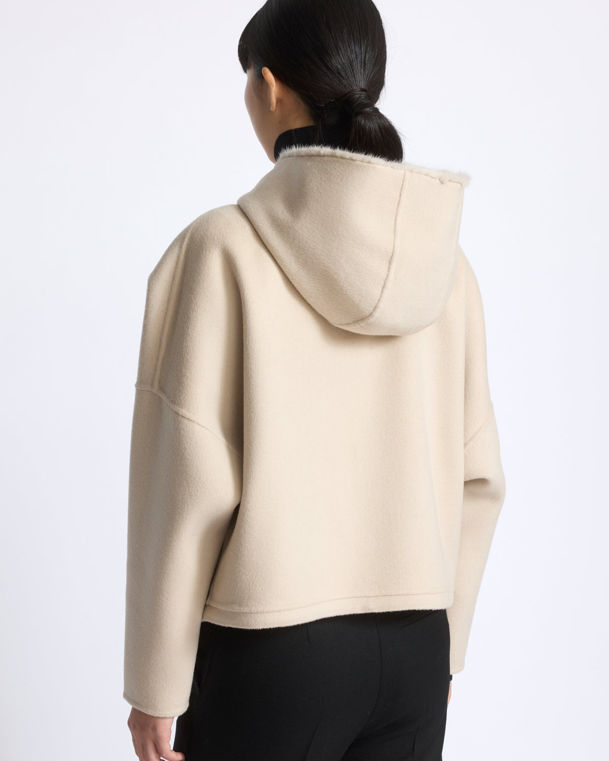 Double-sided cashmere wool hooded jacket with mink fur - Yves Salomon - New Fall/Winter Collection