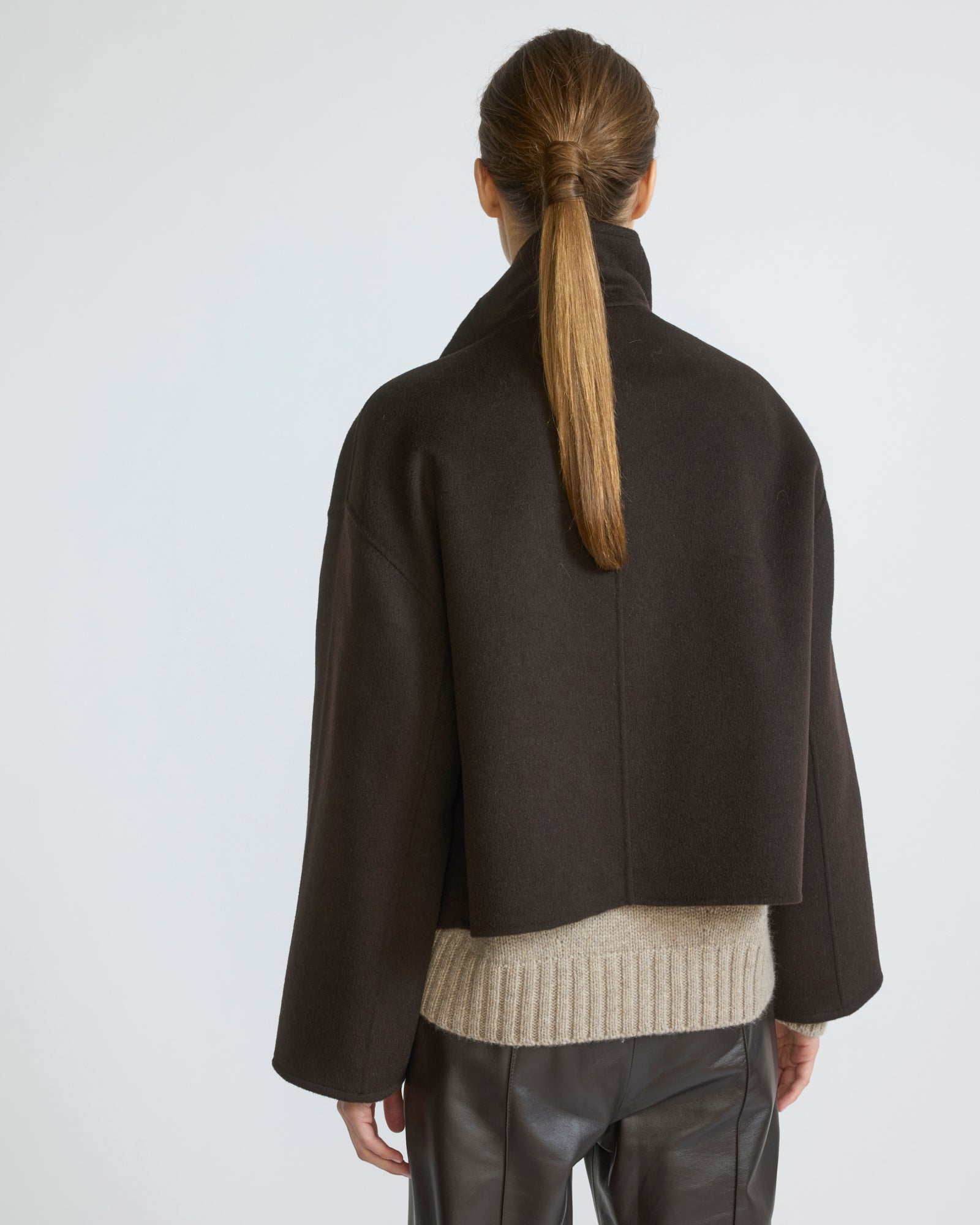 Short double-sided cashmere wool jacket with lambskin shearling - Yves Salomon - New Fall/Winter Collection
