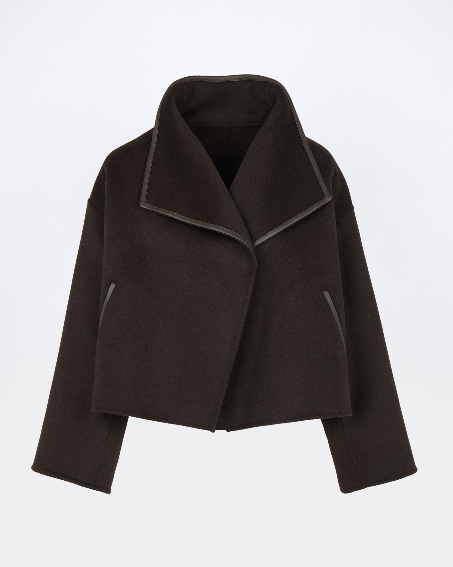 Short double-sided cashmere wool jacket with lambskin shearling - Yves Salomon - New Fall/Winter Collection